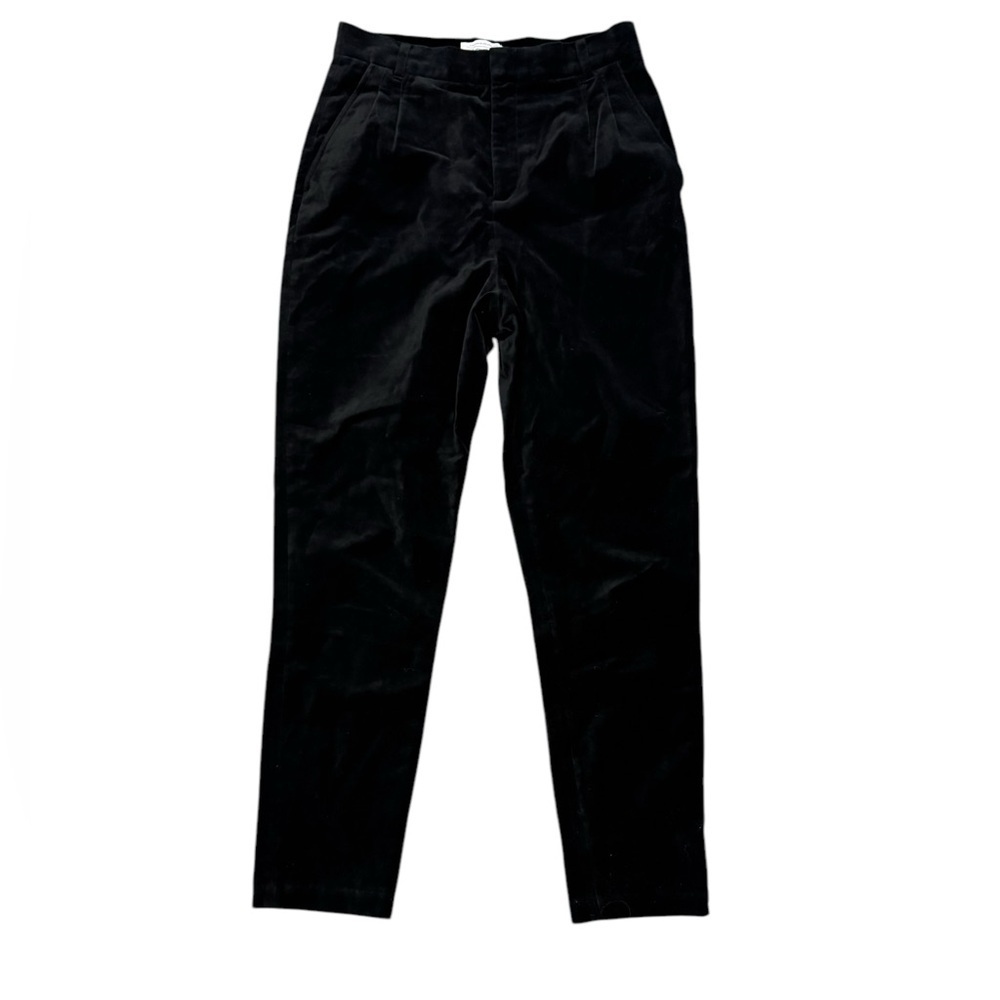 & Other Stories Black velour trailer pants size 6